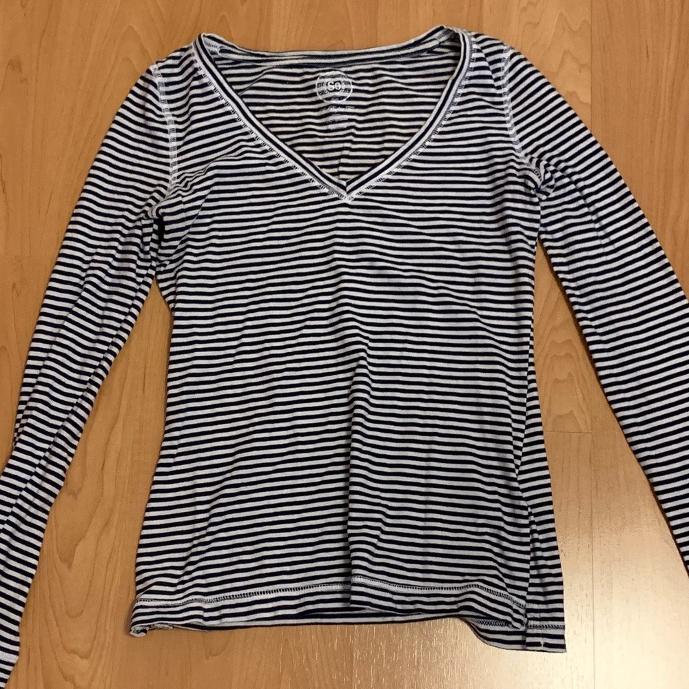 SO Black and White Stripe Long Sleeve